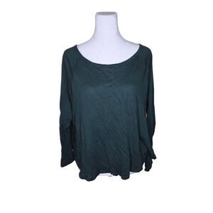 Obey No89 Wide Long Sleeve Scoop Neck Casual Shirt Womens XS Black